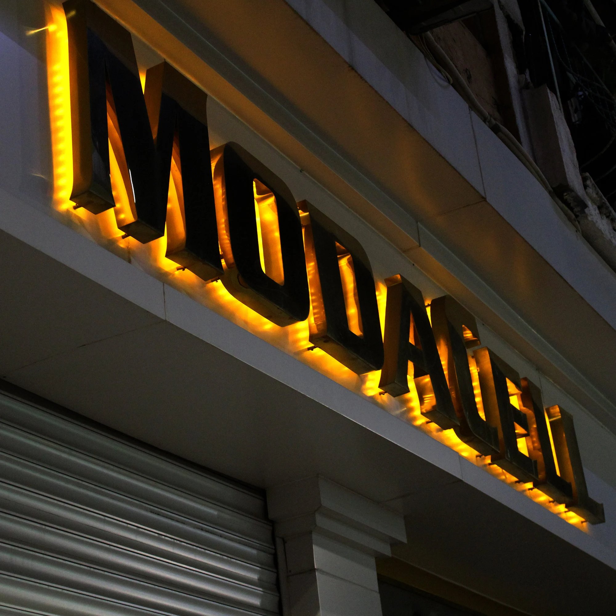 New Design 304 Grade Stainless Steel Polished Mirror Effect Stainless Steel Metal Back Lighted Stainless Steel Sign