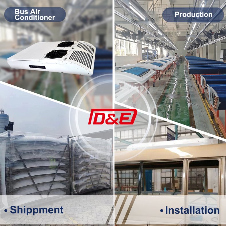 New Design Full Set 6KW BUS Air Conditioner for 5m 6m BUS Customizable High Quality