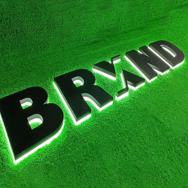 3d Led Sign Letters Outdoor Custom Business logo Stainless Steel Metal Led Light Letter Office logo 3d Led Sign for Business