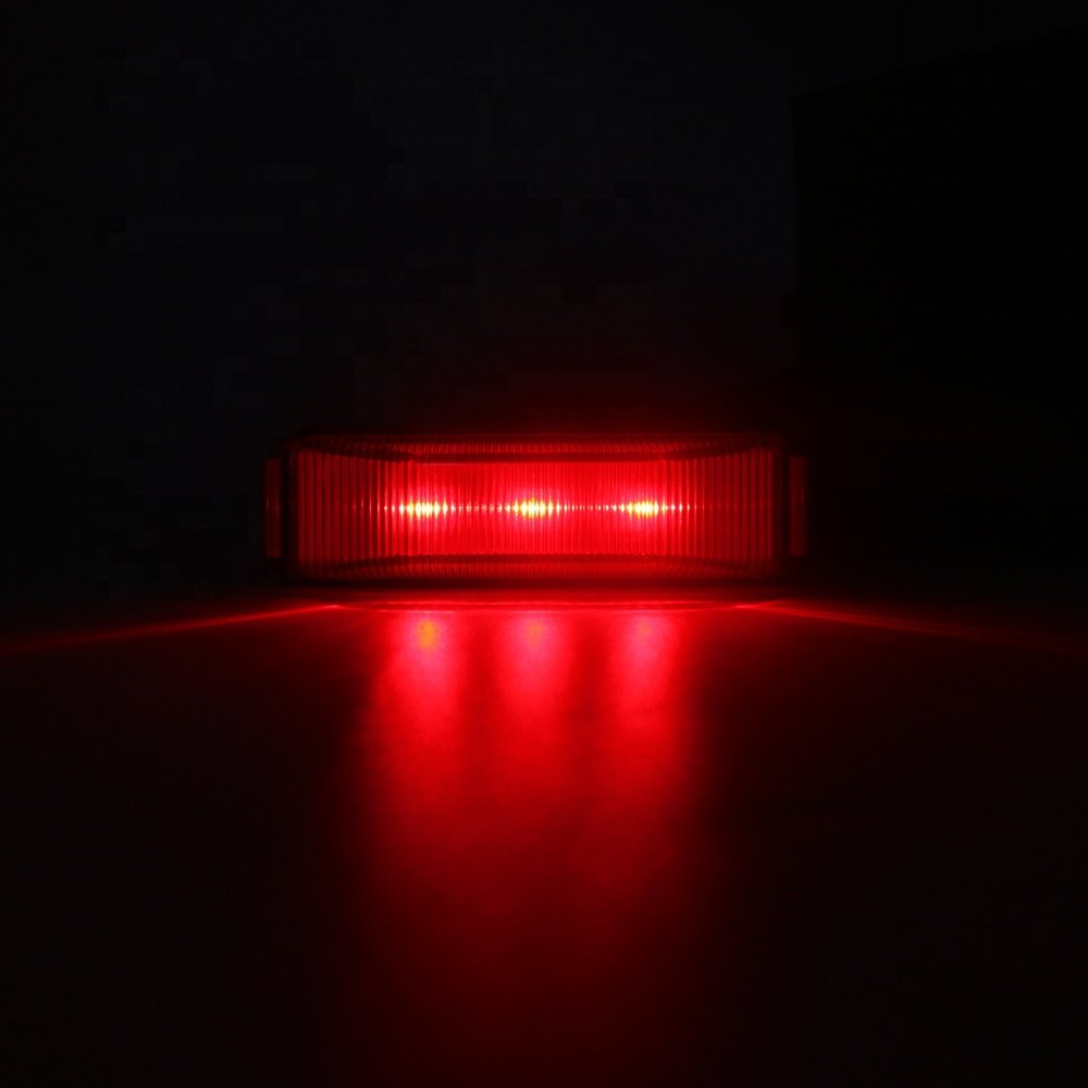 Hight Quality Red Amber 4*1 Inch Rectangle LED Truck Lights Side Marker Lights for Truck Trailer Side Outline Lamps 10-30v