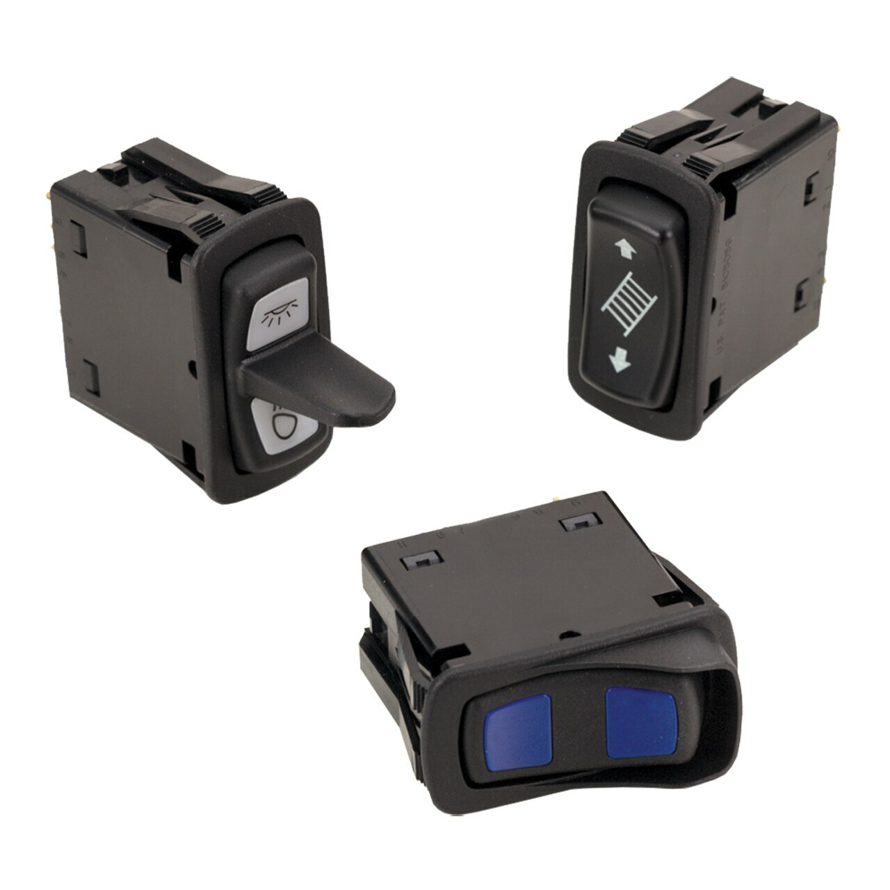 High Quality 12V Carling Technologies Custom Laser-etched LED Light L-Series Rocker Switch