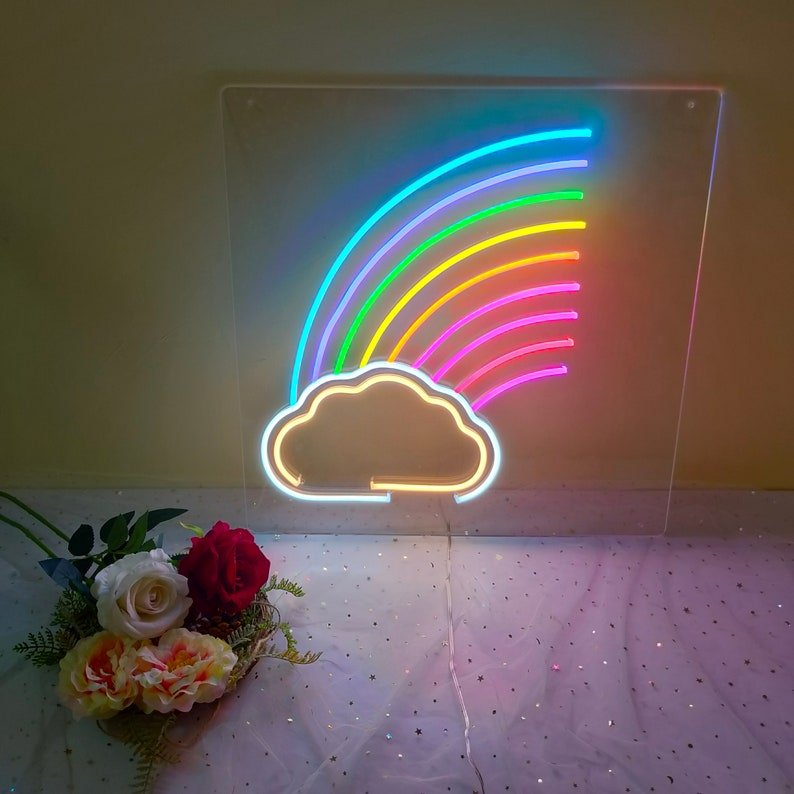 Waterproof Luminous Rgb Colorful Letters Advertising Custom Clear Acrylic Back Panel Hanging Led Neon Open Sign
