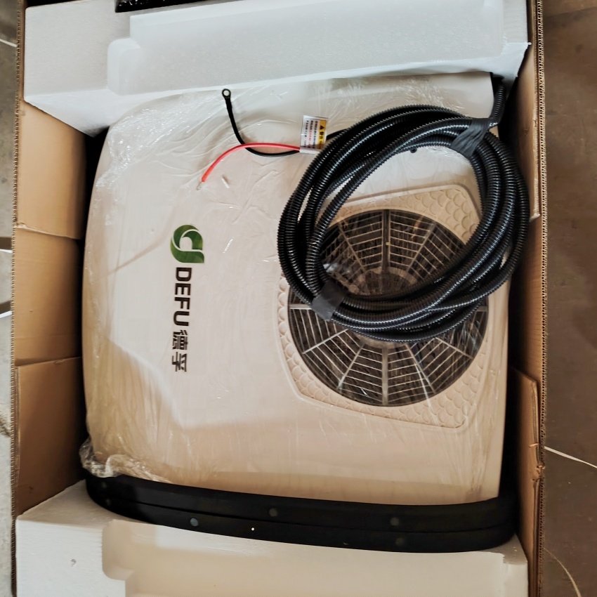 Boat RV Camper Motorhomes Parking Cooler Truck DC Air Conditioning Van Roof Mounted Air Conditioner