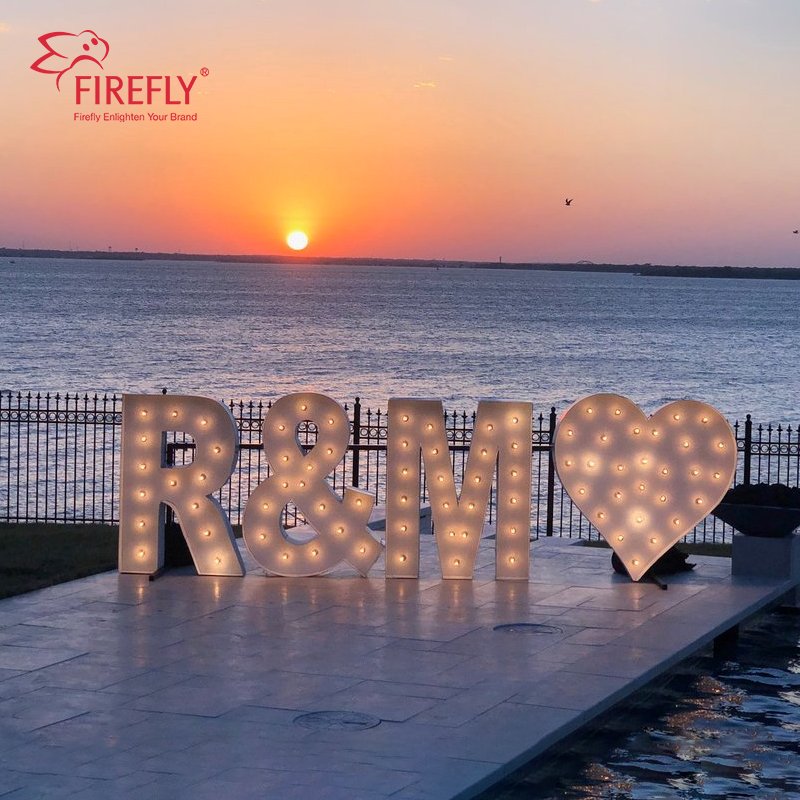 Outdoor Giant Letters 3ft 4ft Marquee Letters Giant Light up Marquee Number Led Big Numbers for Party Wedding