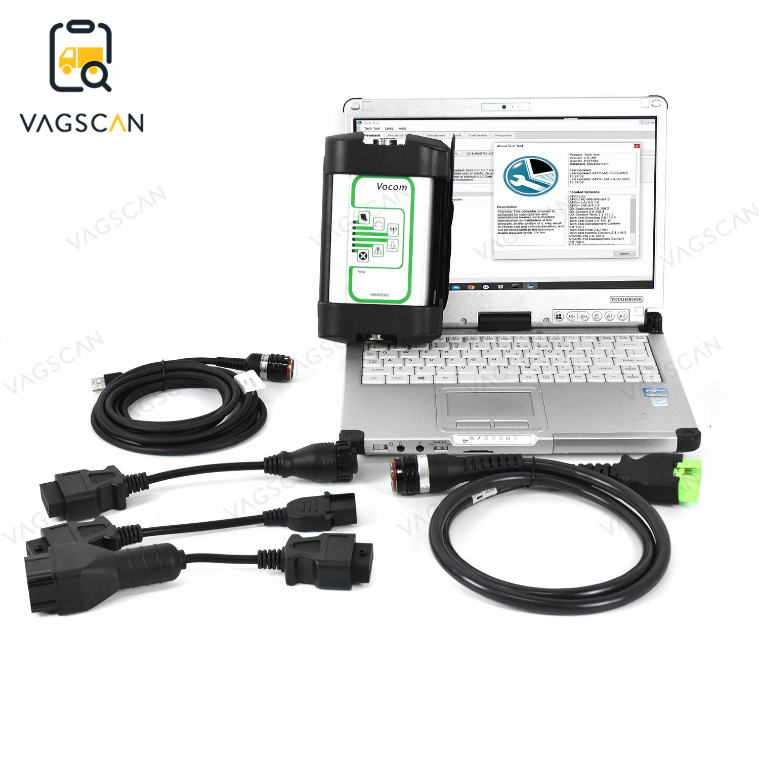 CFC2 Laptop Quality for Vocom 88890300 Interface Vcads Truck Diagnostic Scanner for Renault/UD/Mack