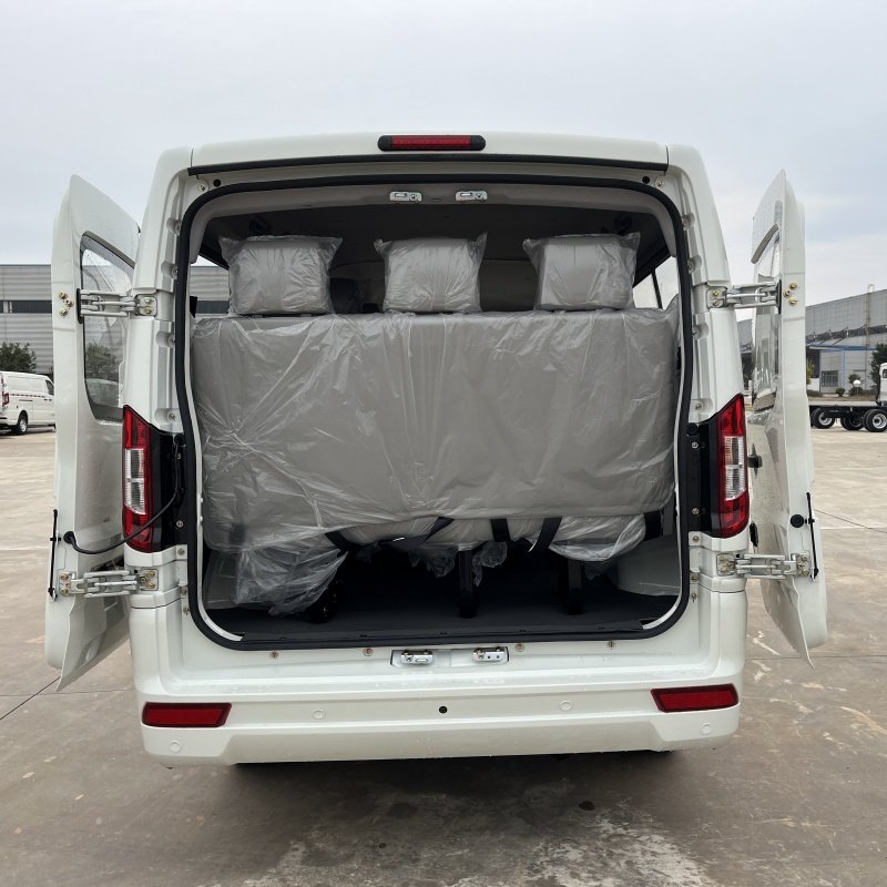 Close Version Light Van 5 Door 2 Seat Dongfeng Mini Bus Passenger Van Light Truck Left Hand 14 Seats