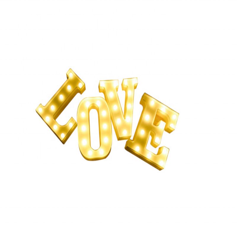 Number 4ft 5ft Large LED Marquee Letter With Lights LED Bulb Letter for Wedding Custom Light up LOVE Letter