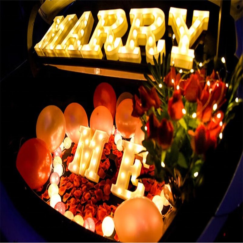 Number 4ft 5ft Large LED Marquee Letter With Lights LED Bulb Letter for Wedding Custom Light up LOVE Letter