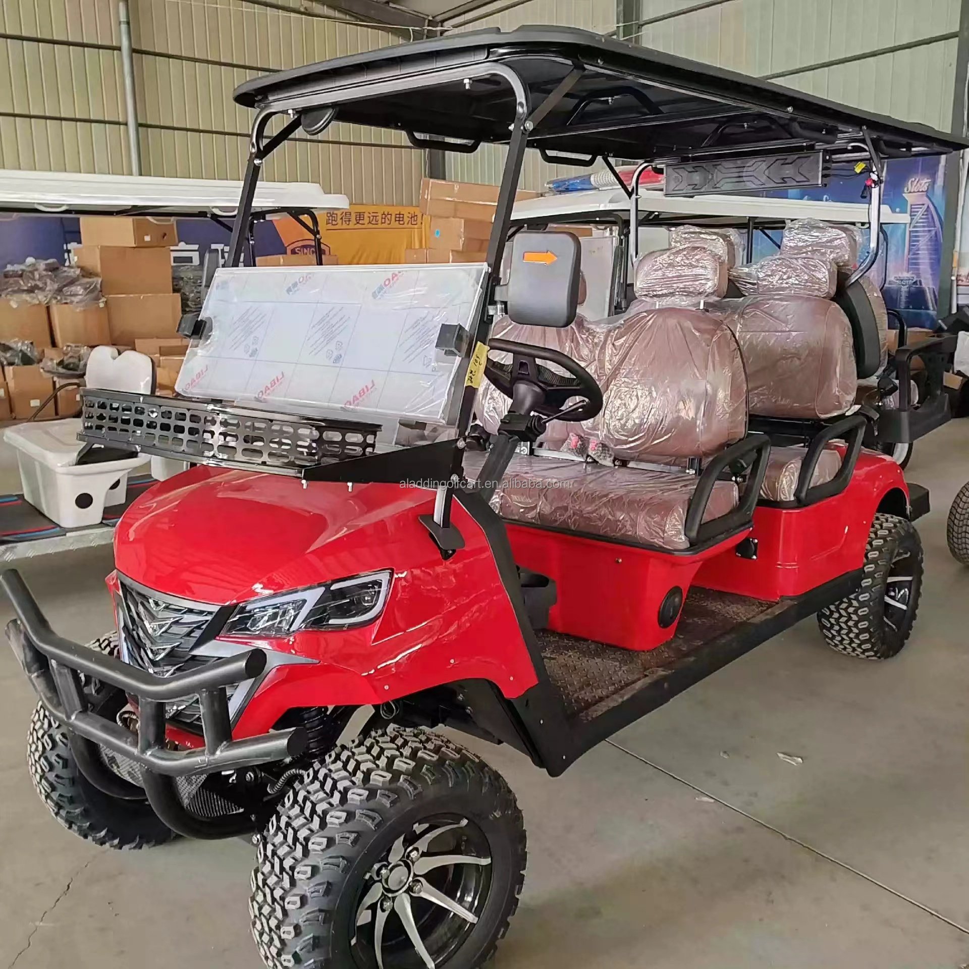 Driving Max100 KM Far Hunting 6 Seater Electric Golf Cart Electric Lifted Golf Cart Cheap New Style Automatic Vintage 4 Wheel