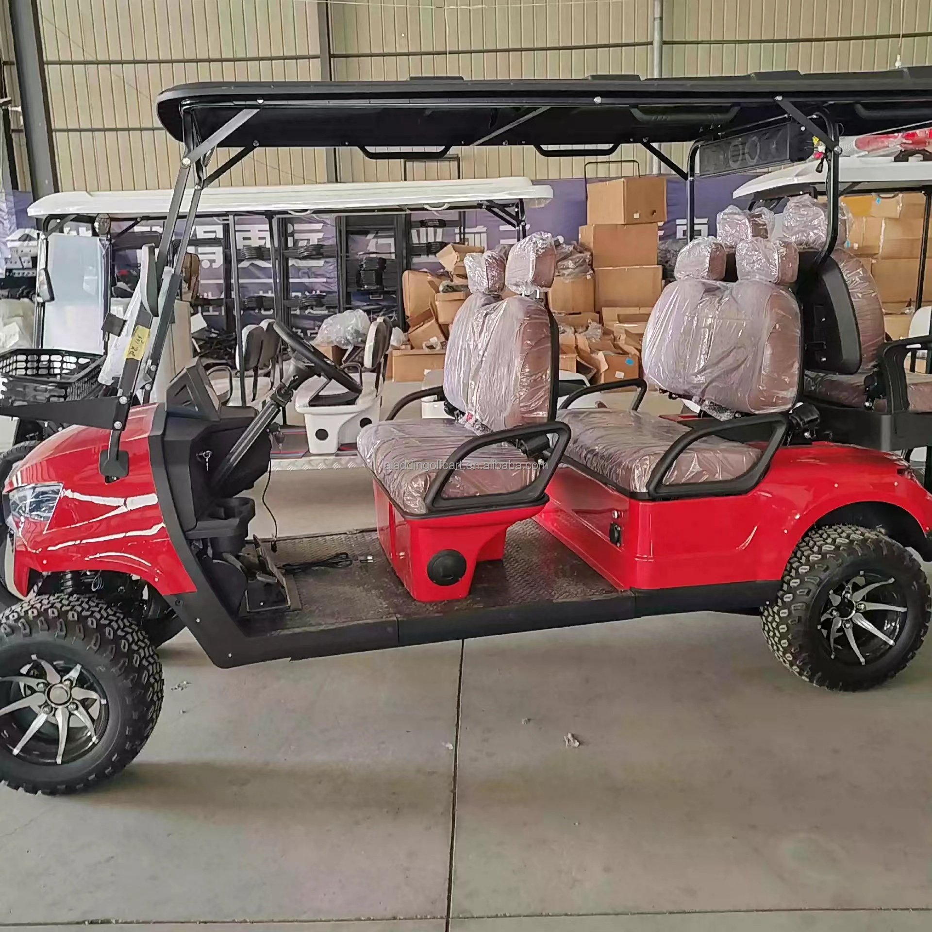 Driving Max100 KM Far Hunting 6 Seater Electric Golf Cart Electric Lifted Golf Cart Cheap New Style Automatic Vintage 4 Wheel