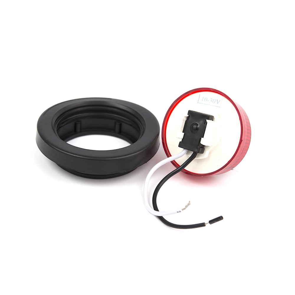 2 inch 12V 24V clear round side marker light with 2-pin plug 3 piranha leds PVC grommet clearance lamp for truck trailer vehicle