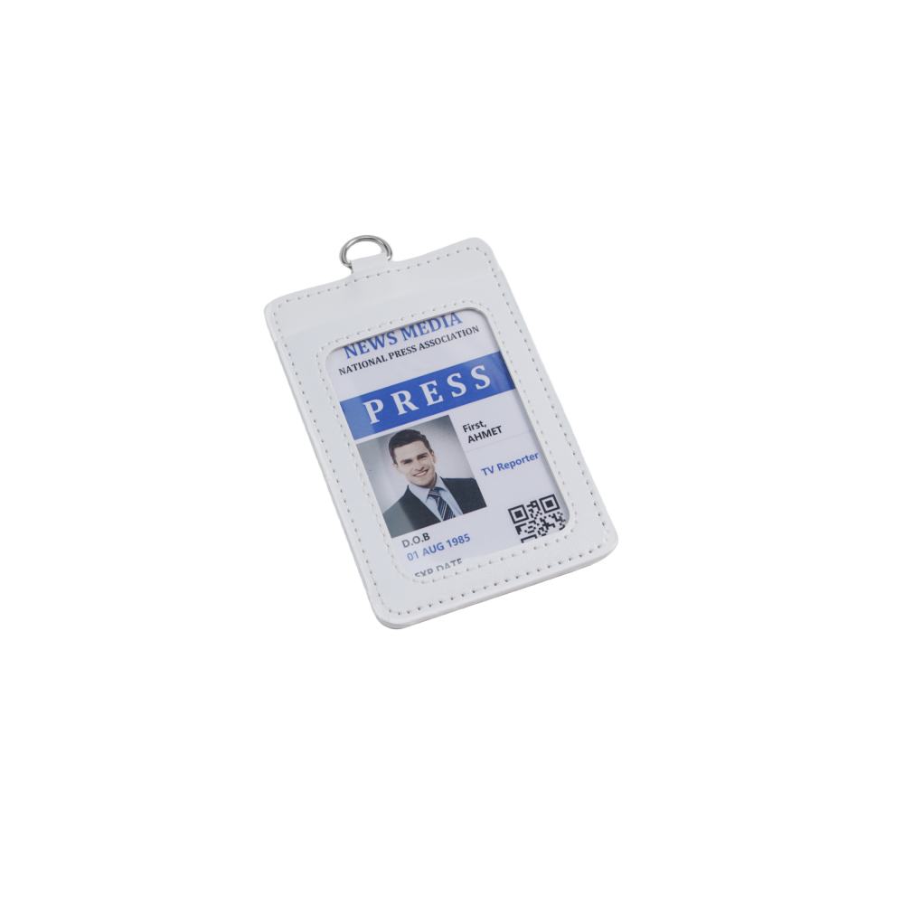 Bestom AirPort Vertical Card Holder PU Leather with Bus ID Pocket Best Badge Holder Accessory