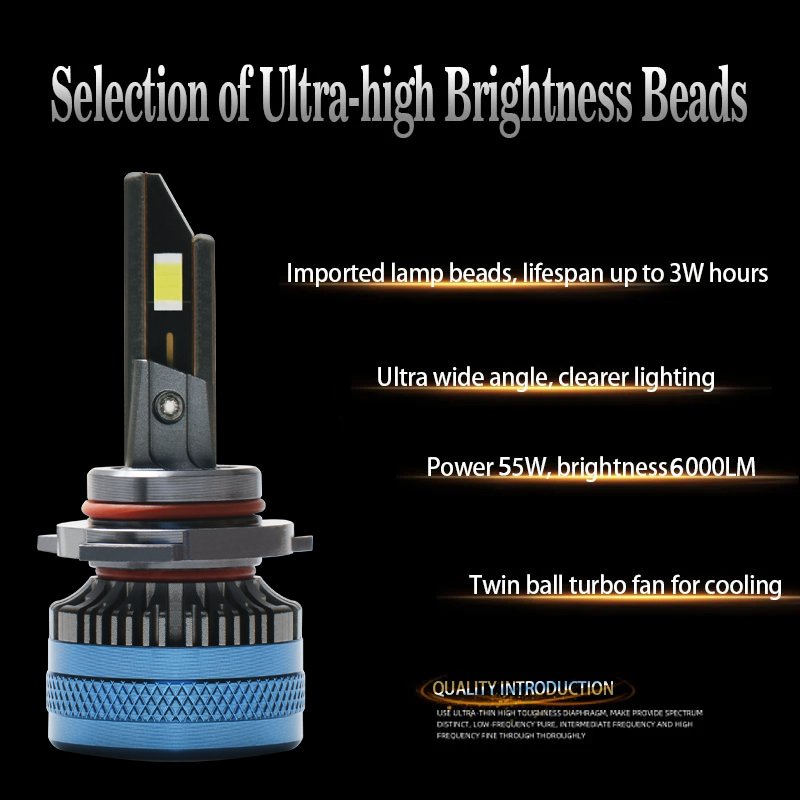G5 Series Imported 55mil Chip 55W 6000k H1/H4/H7/9005/9006 Car LED Headlamp