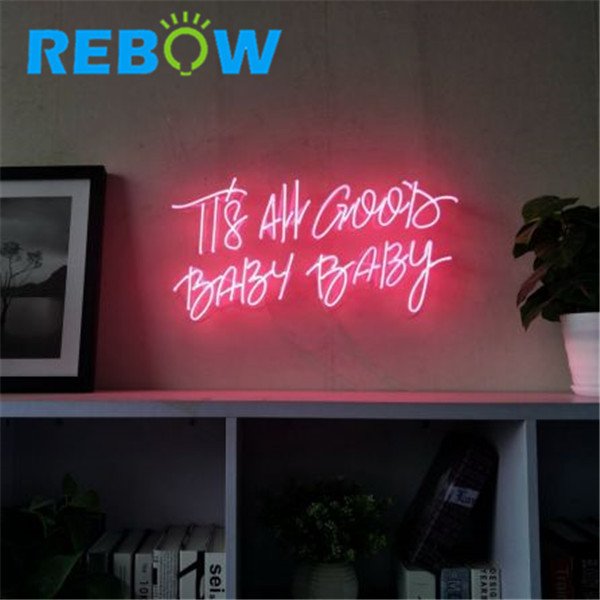 Rebow Drop Shipping No Moq Neon Sign Light Manufacturer Kaws Neon Sign for Wedding Party Decor