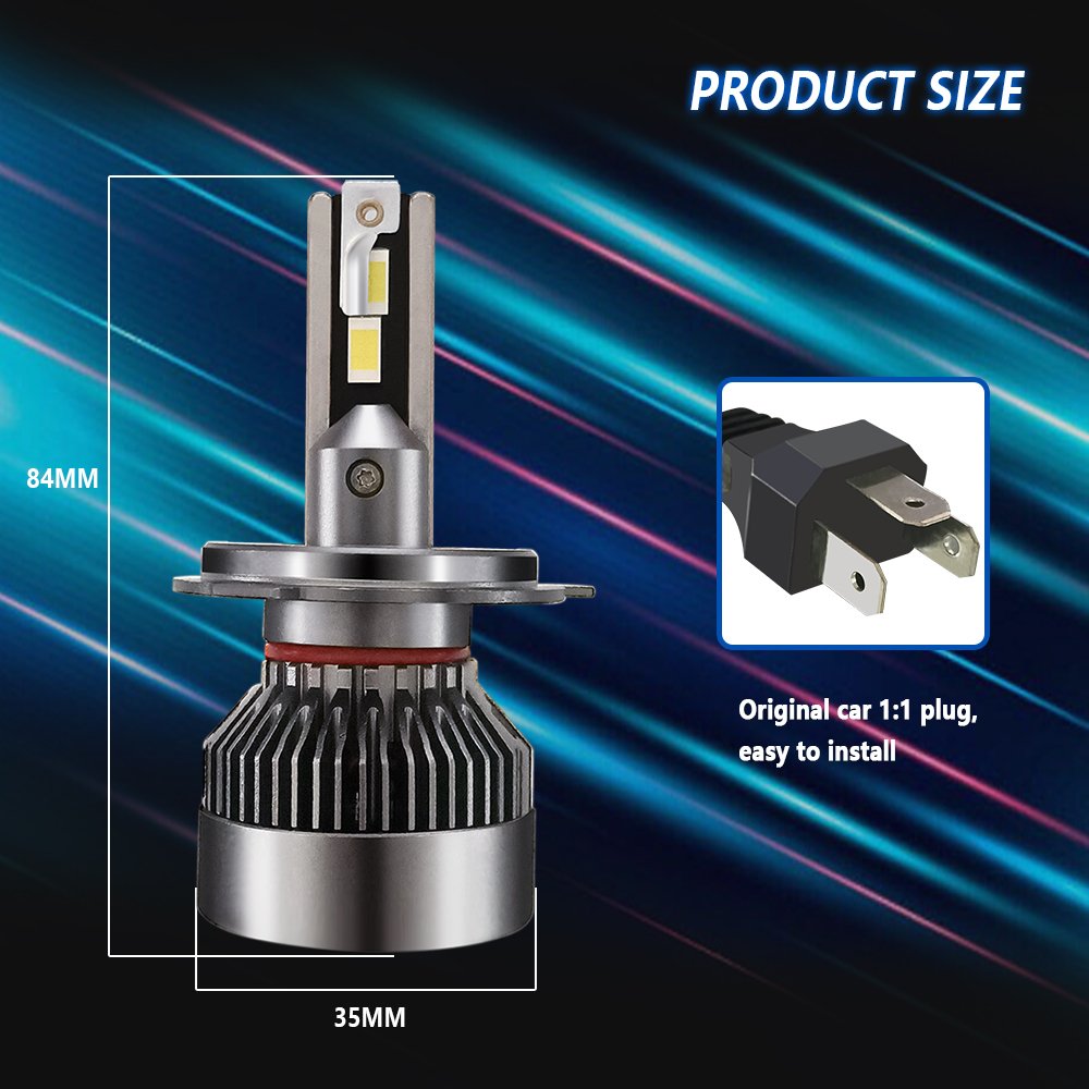 Carolyn C100 6000K H4 HB3 9004 H7 Car Headlight Bulbs Luces Led Automotriz No Error 12V 200W 30000lm 9005 Led Headlight Bulb H11