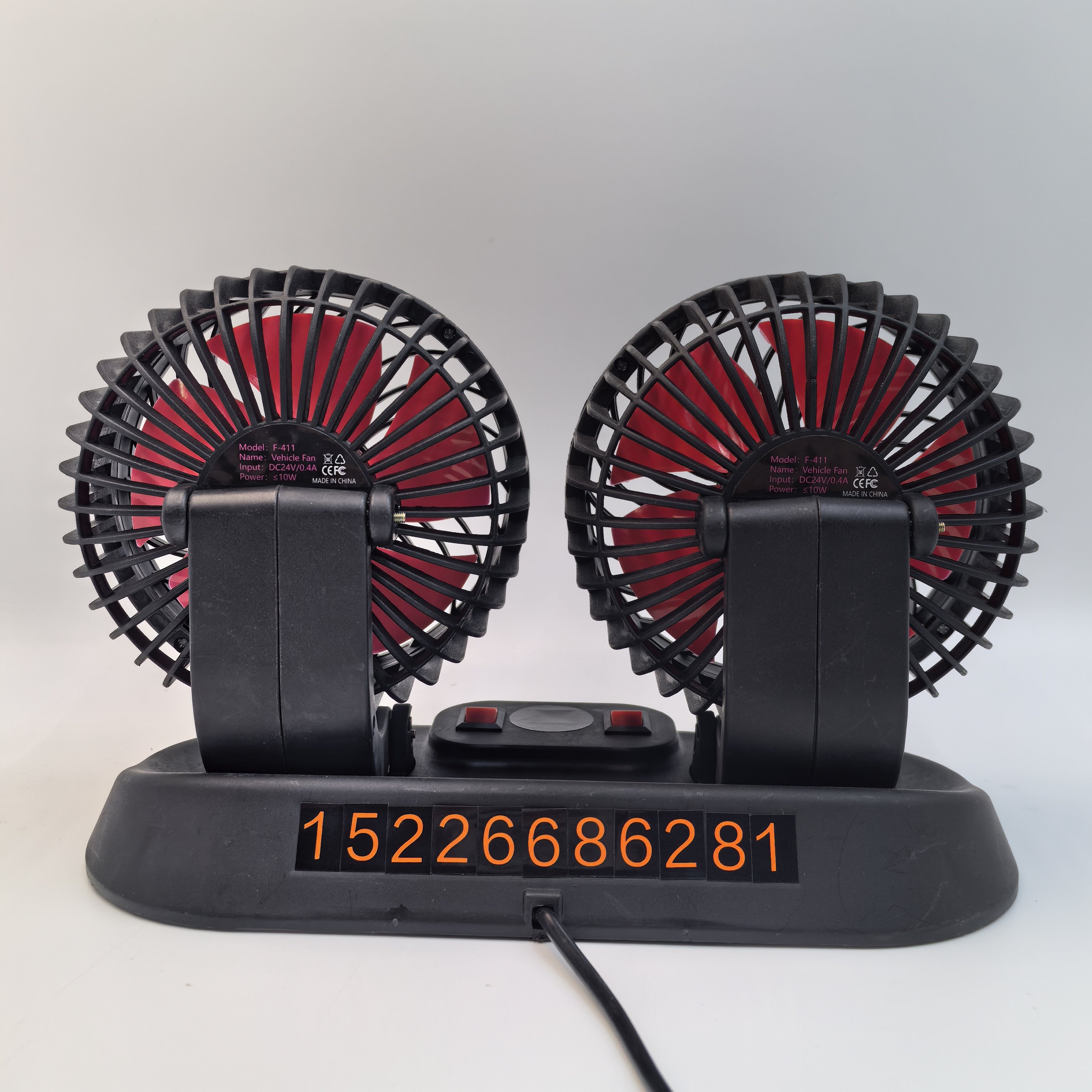 2023 Carfu Hot Sale 4 Inch Car Interior Accessories Portable Electric Plug 12v Car Fan