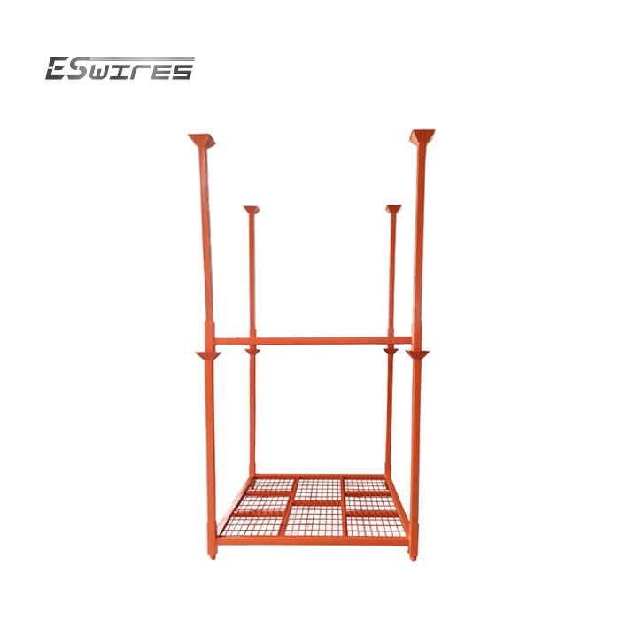 Customized 60x60 Tire Storage Stackable Detachable Portable Stacking Pallet Racks with Wire Mesh