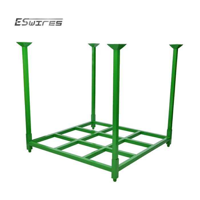 Customized 60x60 Tire Storage Stackable Detachable Portable Stacking Pallet Racks with Wire Mesh