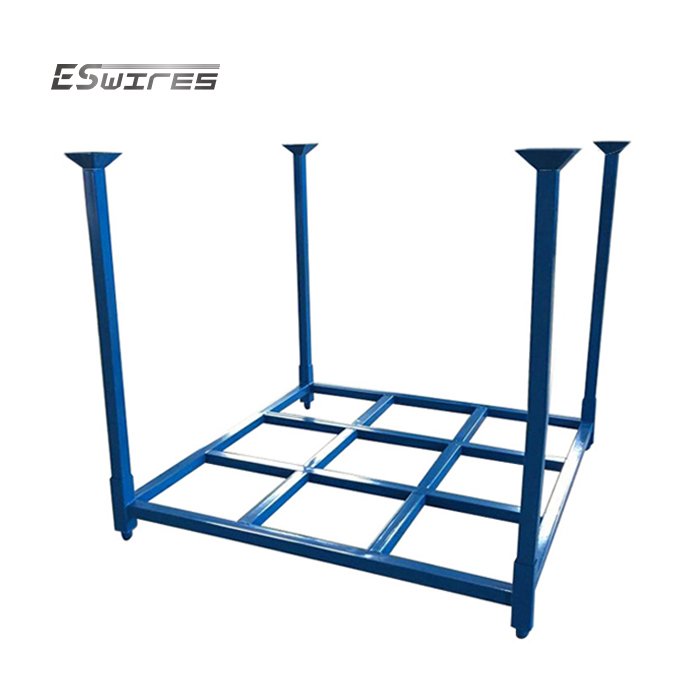 Customized 60x60 Tire Storage Stackable Detachable Portable Stacking Pallet Racks with Wire Mesh