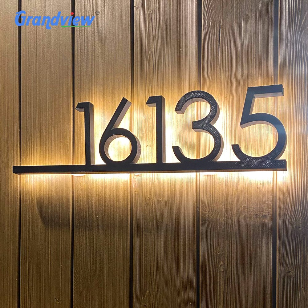 Custom Outdoor Blank Luminous Style Light Sign Restaurant Bar Apartment Street Room House Number With Lights