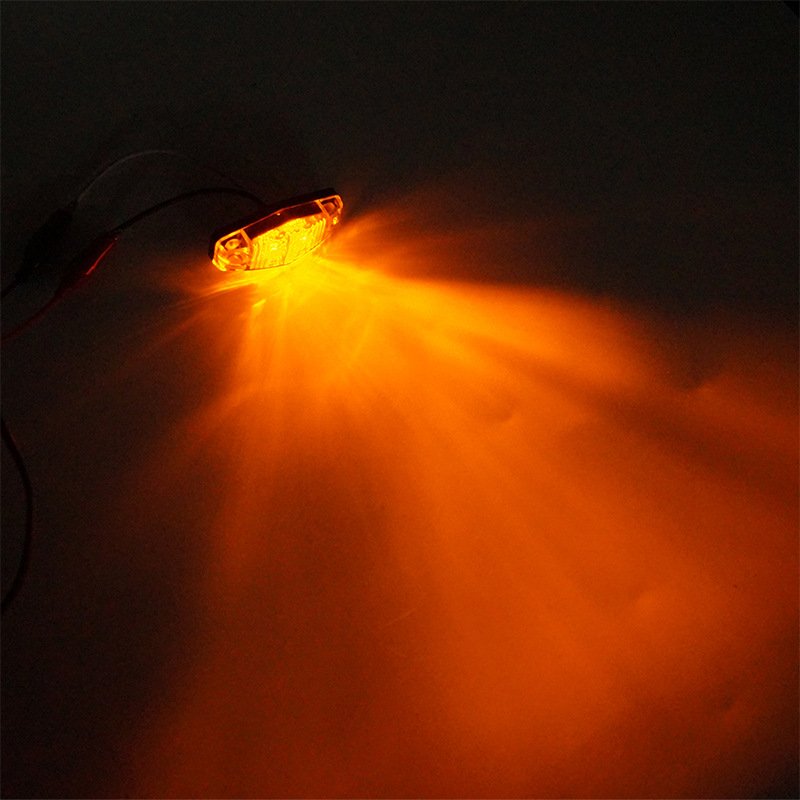 2LED 10-30 Volt Led Truck Marker Lights IP67 Waterproof Side Marker Lamp for Truck Trailer Tray-back White Led Marker Light