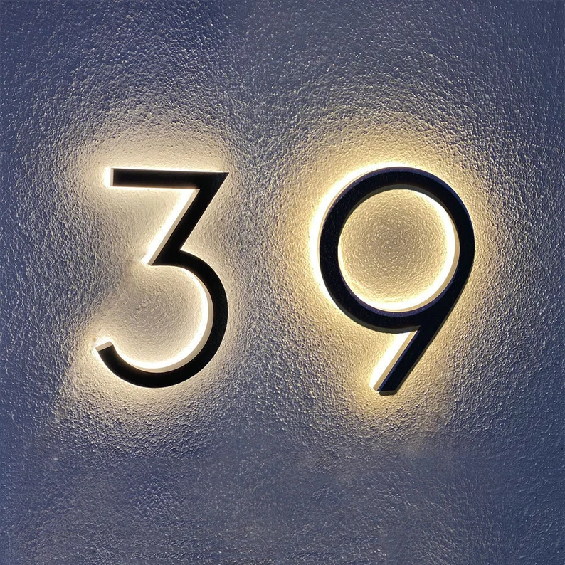High Quality Custom 3D Backlit Metal LED Light for Advertising for Home Company Mall Park-Indoor & Outdoor Buildings
