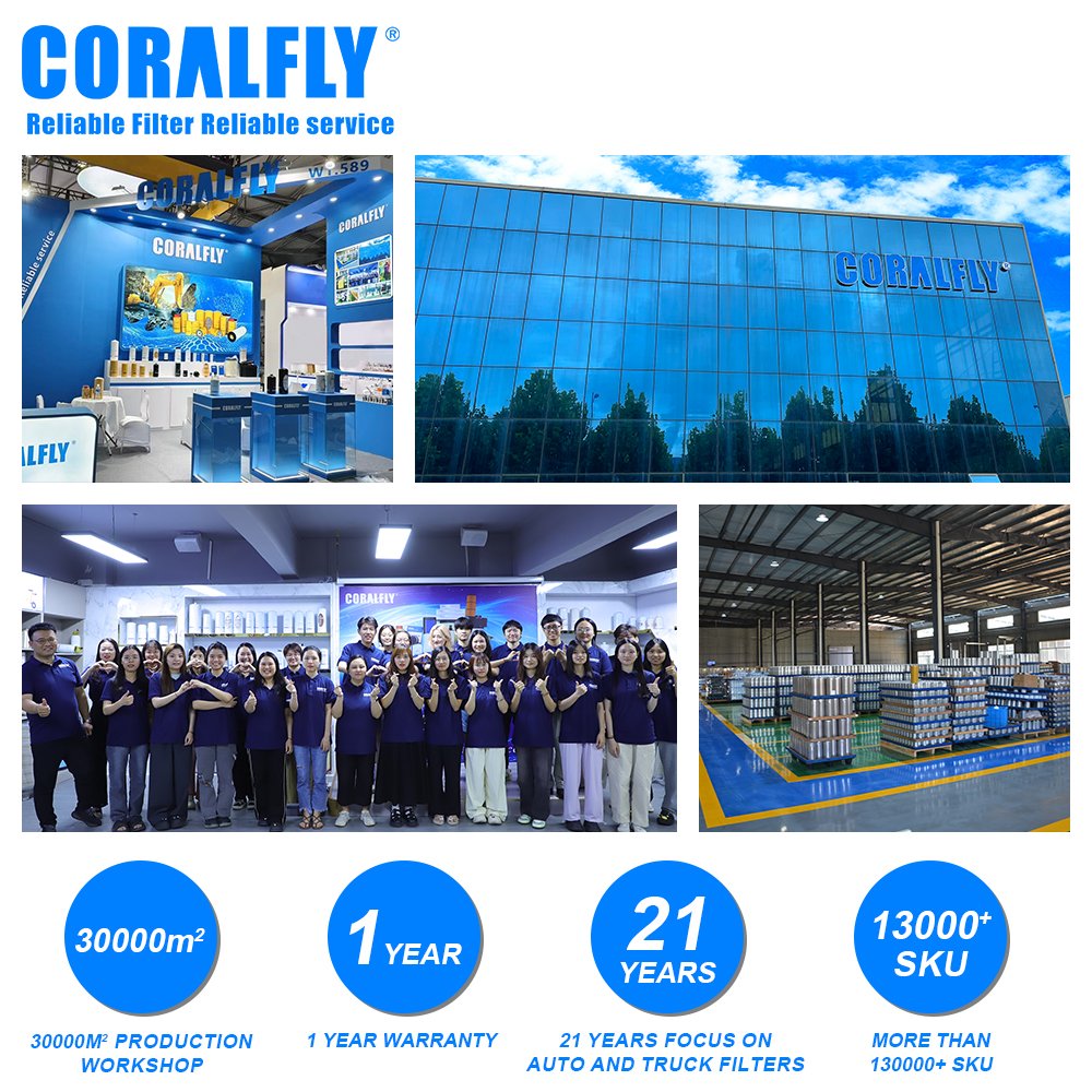 CORALFLY Heavy Duty Truck Diesel Engine Filter Parts A0040943504 A0040948604 A6860940204 A4760940004 AF26242 Hepa Air Filter