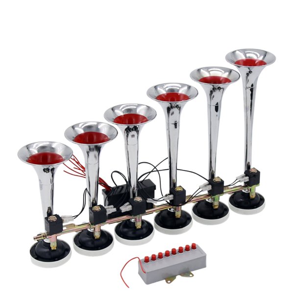 6 Roots Trumpet Music air Horn for Pickup Trailer Tractor Pakistan Musical air Horn Sounds