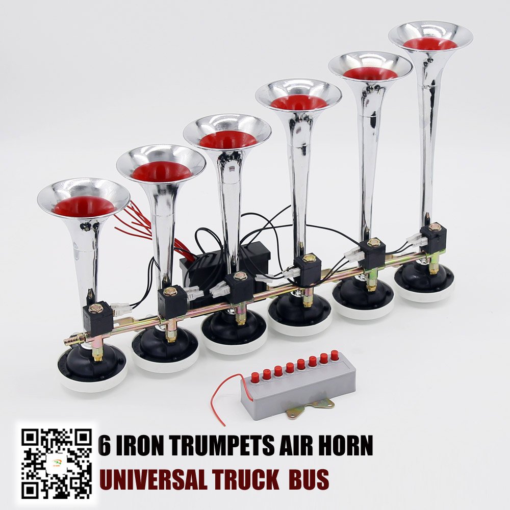 6 Roots Trumpet Music air Horn for Pickup Trailer Tractor Pakistan Musical air Horn Sounds