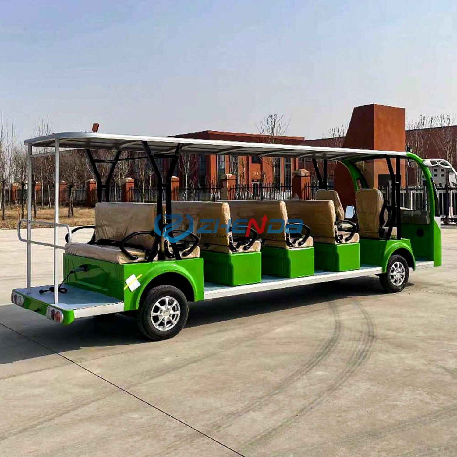 Battery Powered 14 Seater Passenger City Vehicle Tourist Shuttle Electric Mini Sightseeing Bus