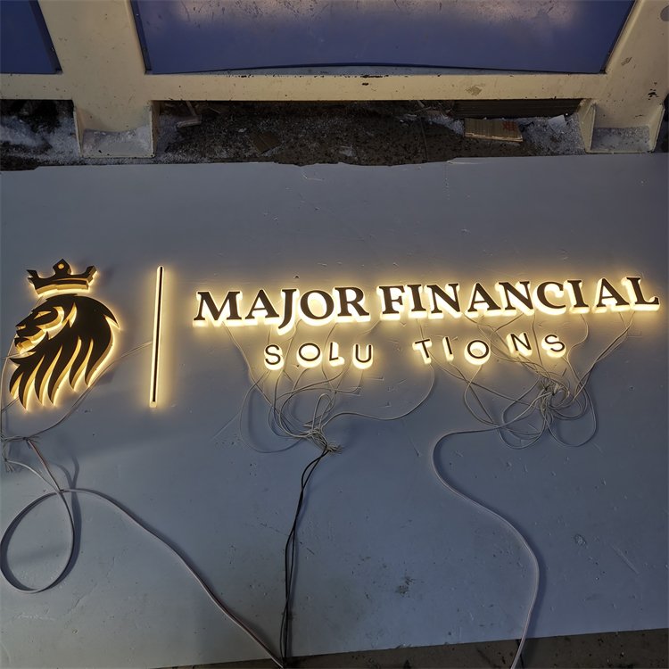 3D Signage Custom Commercial Interior Office Signs 3D Illuminated Letters Backlit Led Logo Business Signboard