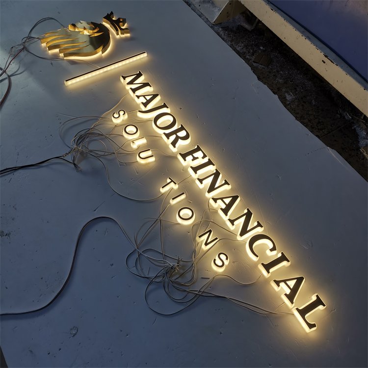 3D Signage Custom Commercial Interior Office Signs 3D Illuminated Letters Backlit Led Logo Business Signboard