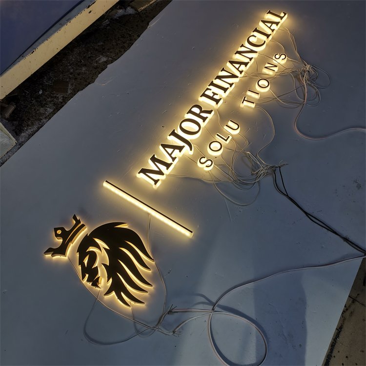 3D Signage Custom Commercial Interior Office Signs 3D Illuminated Letters Backlit Led Logo Business Signboard