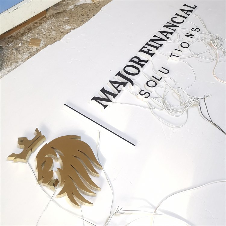 3D Signage Custom Commercial Interior Office Signs 3D Illuminated Letters Backlit Led Logo Business Signboard