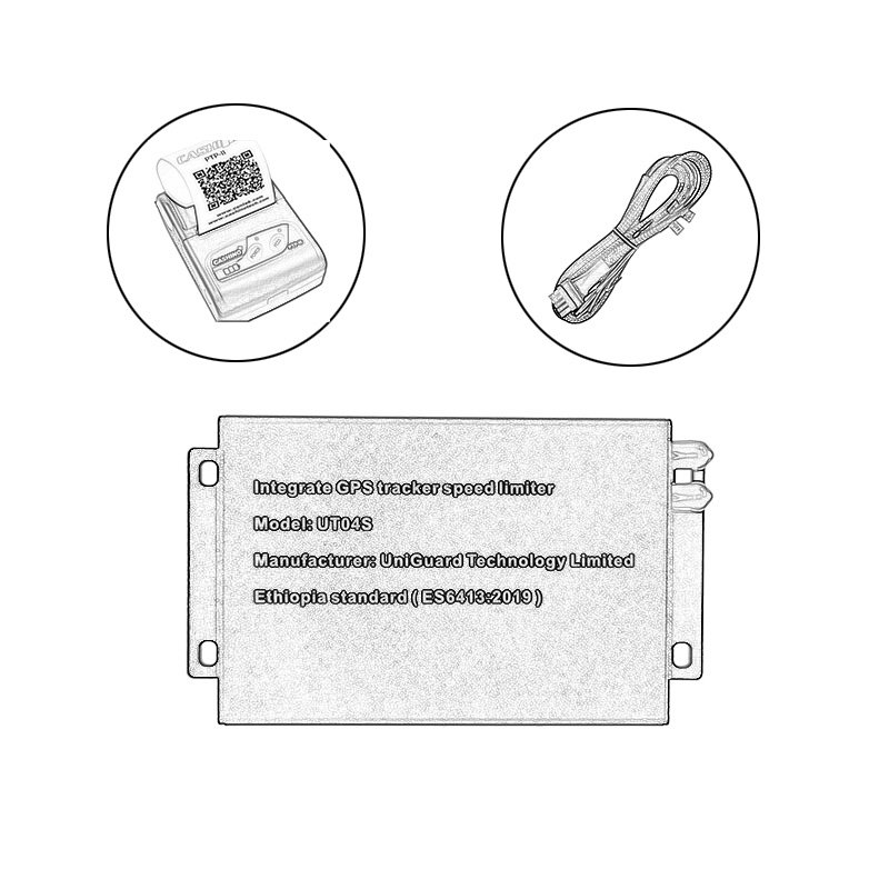UniGuard Speed Limiter GPS Tracker GPS GSM tracker with Real-time Tracking Data Printer GPS Speed Governor Fuel Monitoring UT04S