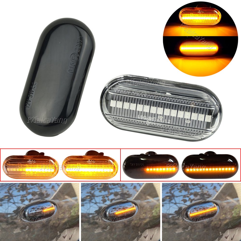 For Renault Clio 1 2 Kangoo Megane Espace Twingo Led Dynamic Side Marker Turn Signal Light for Nissan Opel Smart ForTwo W453
