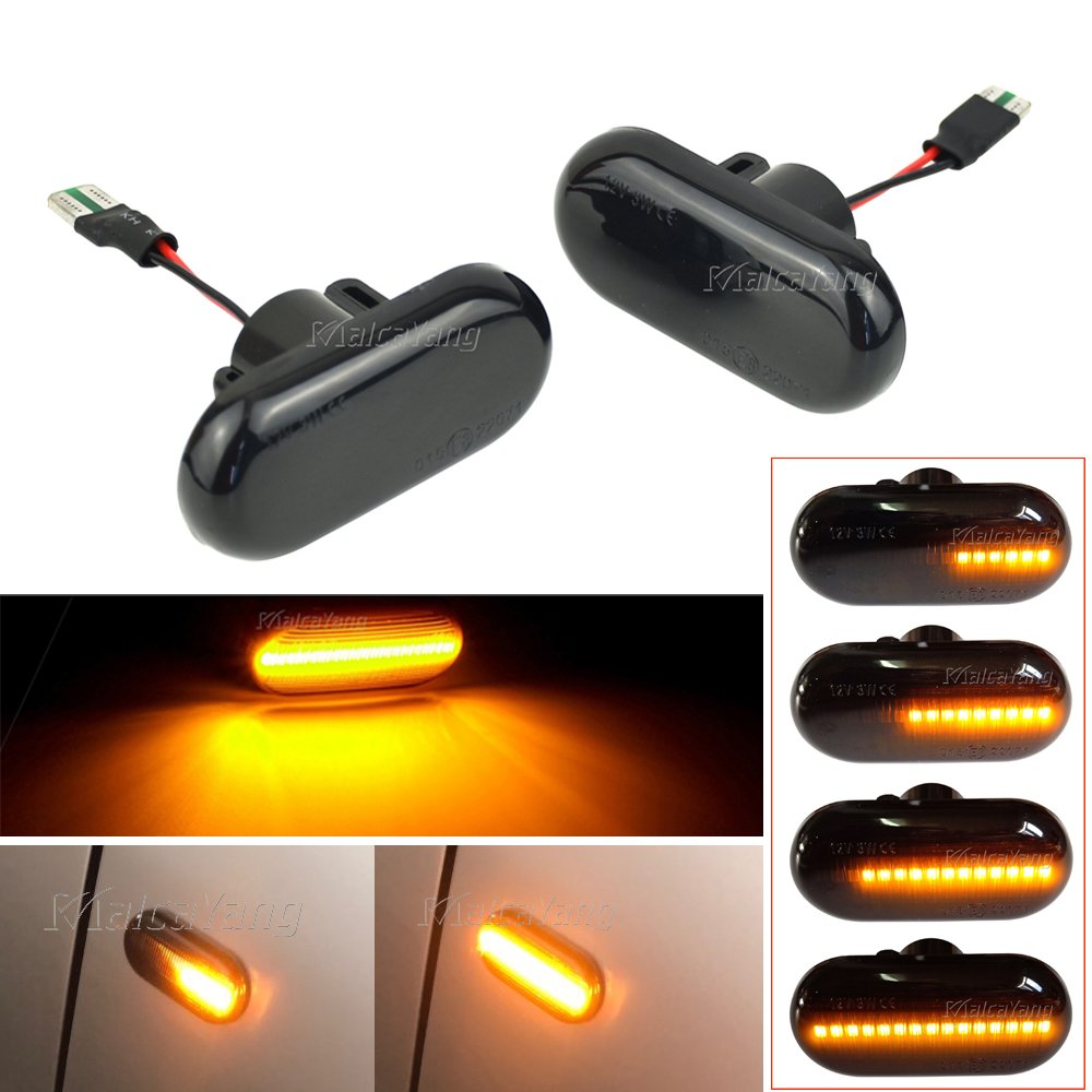For Renault Clio 1 2 Kangoo Megane Espace Twingo Led Dynamic Side Marker Turn Signal Light for Nissan Opel Smart ForTwo W453