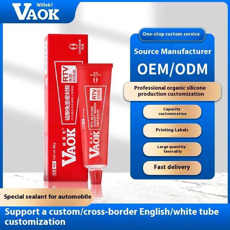 Wick Red Oil-Resistant and Gasket-Free for Engine Filling Mechanical Equipment for Construction Use Adhesive Sealant