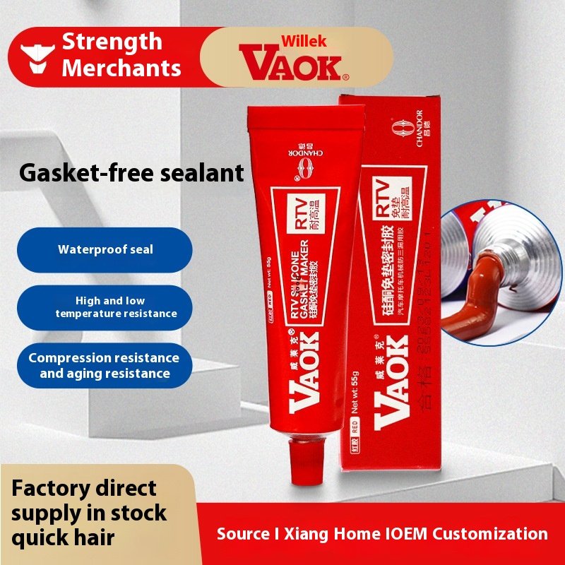 Wick Red Oil-Resistant and Gasket-Free for Engine Filling Mechanical Equipment for Construction Use Adhesive Sealant