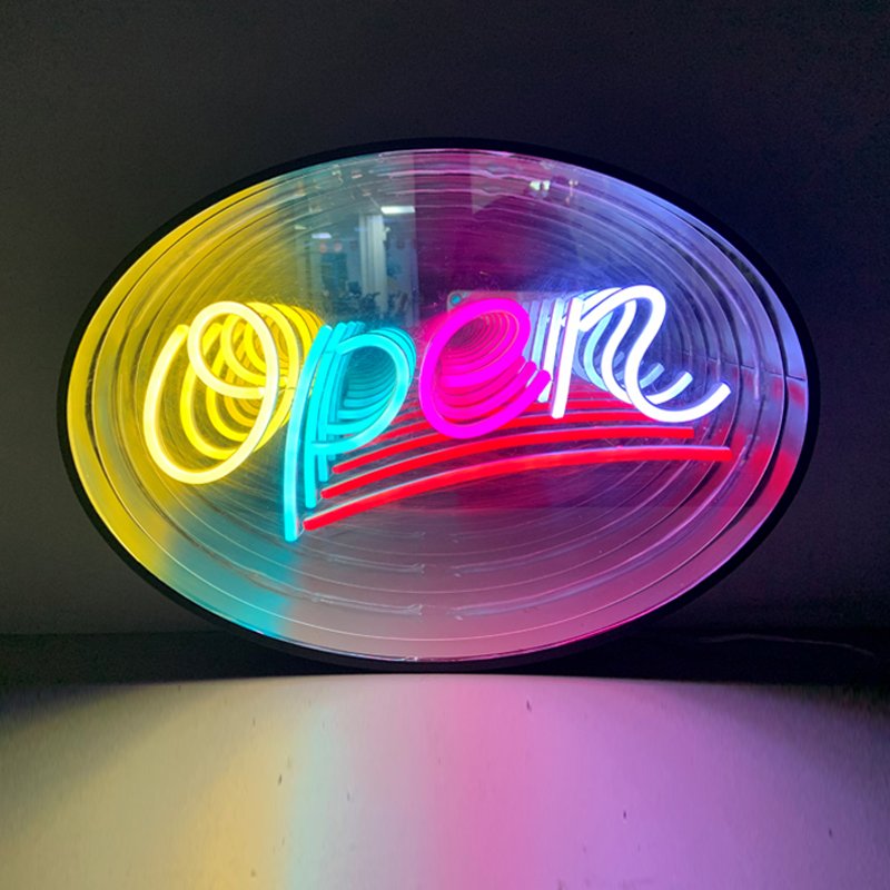 Dropshipping NO MOQ Fast Delivery of Customized Infinite Mirror Neon Art Wall Decoration
