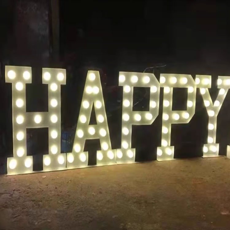 Custom Giant Large Big Party Decoration Led RGB 4ft 5ft Big Neon Marquee Letters Number Lights for Event Wedding Supplies