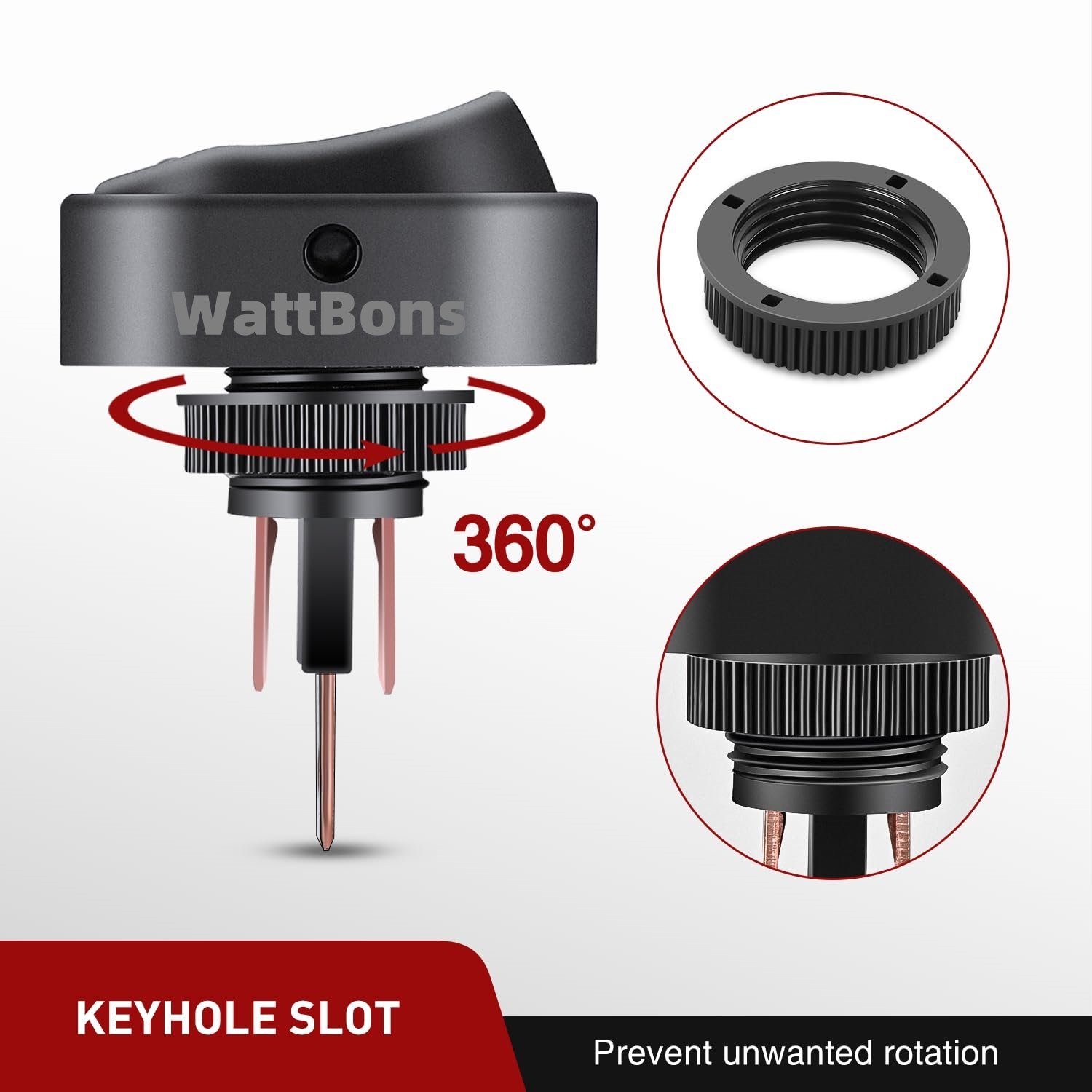 Mini Oval Rocker Light Switch LED 3 Pin on OFF Motorcycle Car Truck RV Marine Boat 12V 30 Amp Rocker Switch Illuminated ASW-20D