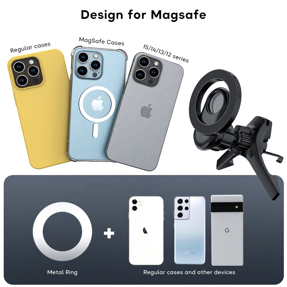 MagSafe Car Mount Air Vent Magnetic Phone Holder Car Phone Holder Mount for iPhone 15/14/13/12 Strong Magnets Car Accessories