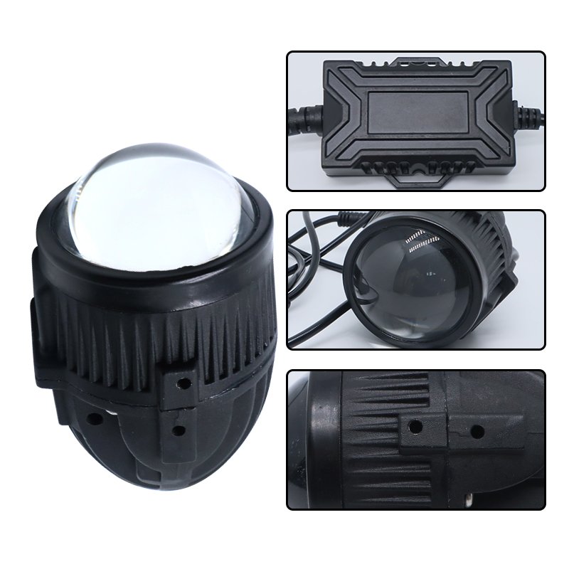 Wholesale High Power Led Headlights 3 Color Waterproof Hi Lo Beam 40W 2.0 Inch Projector Lens Led Fog Lamp