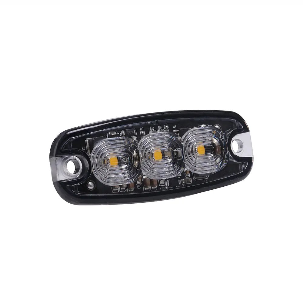 Emark Approval 3LED Front Rear Position Side Marker Light Car Warning Lights Flashing Lamp 12V 24V for Trailer Truck Accessories