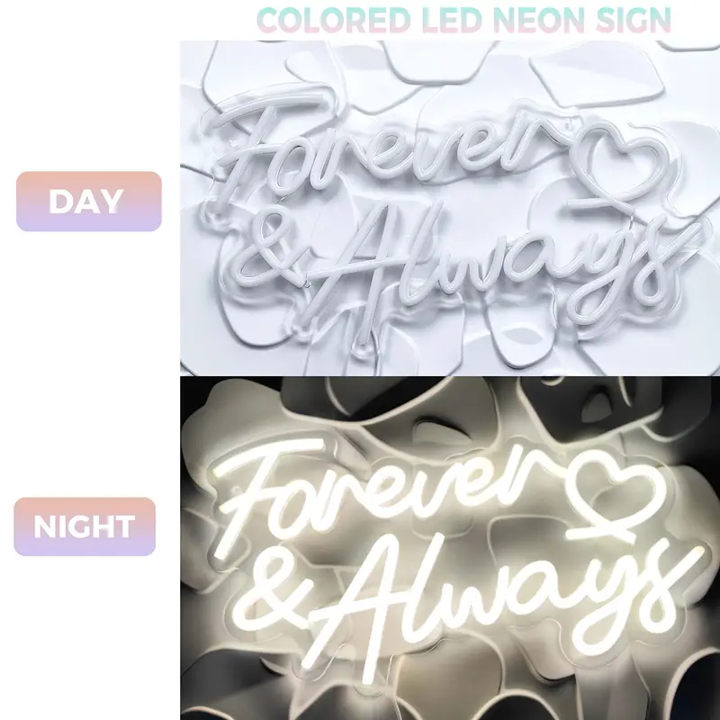 Fast Delivery Dropshipping Decoracion Lettering Light Logo Forever&Always Neon Sign Neon Lights Drop Shipping for Party