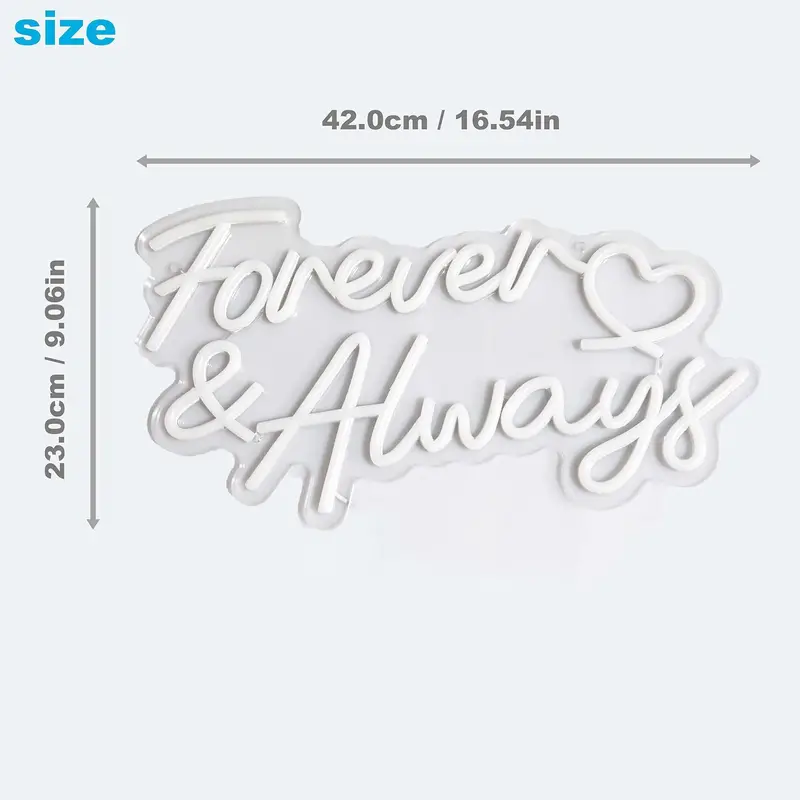 Fast Delivery Dropshipping Decoracion Lettering Light Logo Forever&Always Neon Sign Neon Lights Drop Shipping for Party
