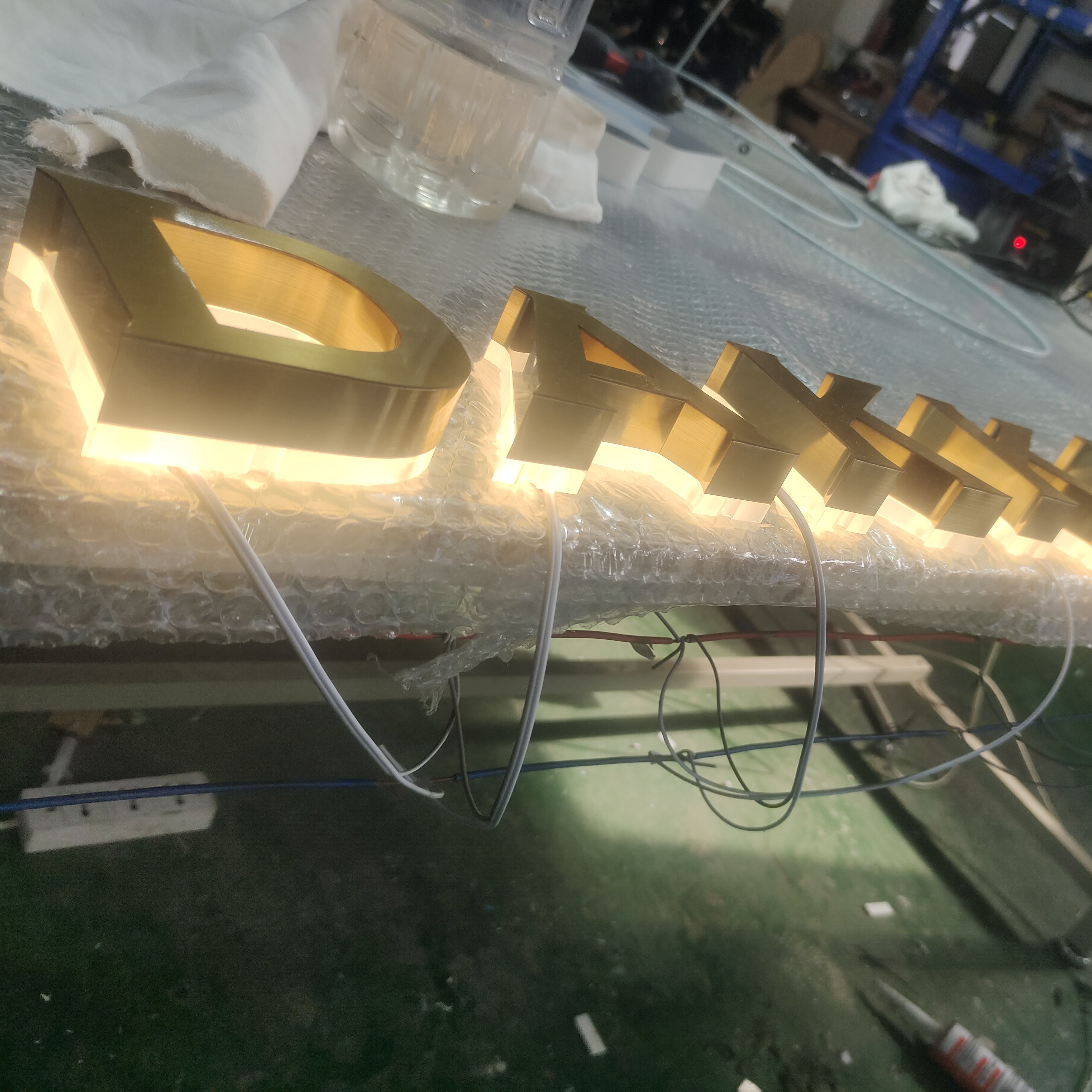 Customized Architectural Commercial 3D Backlit Letters Outdoor Commercial Letters LED Stainless Steel Acrylic Signage