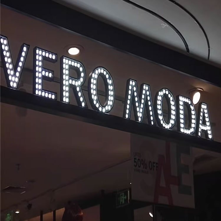 Custom Large Building Logo LED Letter Lights 4ft Super Mall Logo Advertising Lights Giant LED Light up Marquee Letters Numbers