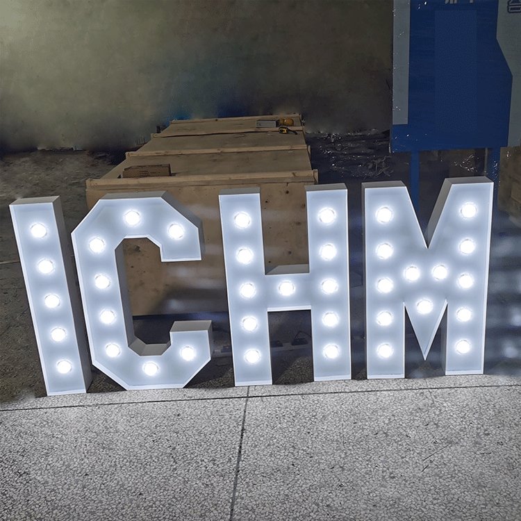 Custom Large Building Logo LED Letter Lights 4ft Super Mall Logo Advertising Lights Giant LED Light up Marquee Letters Numbers